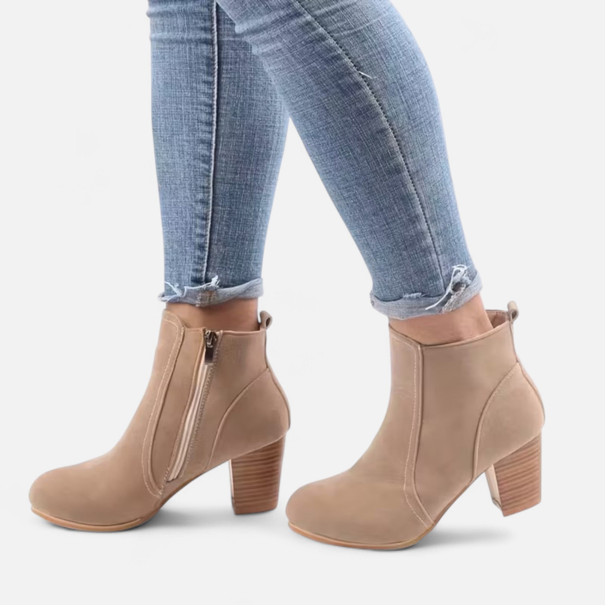Sorique | Women’s Platform Ankle Boots with Block Heel