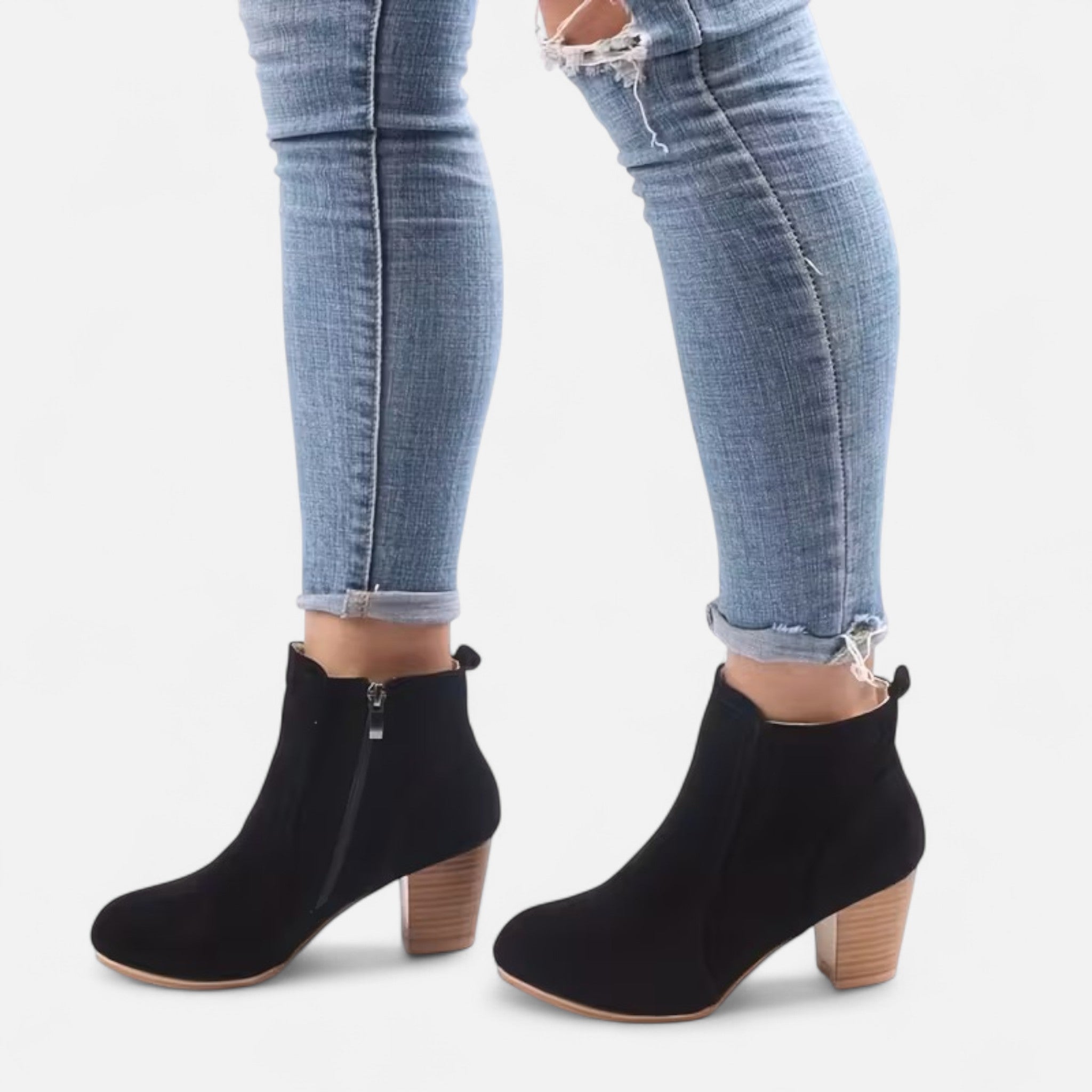 Sorique | Women’s Platform Ankle Boots with Block Heel