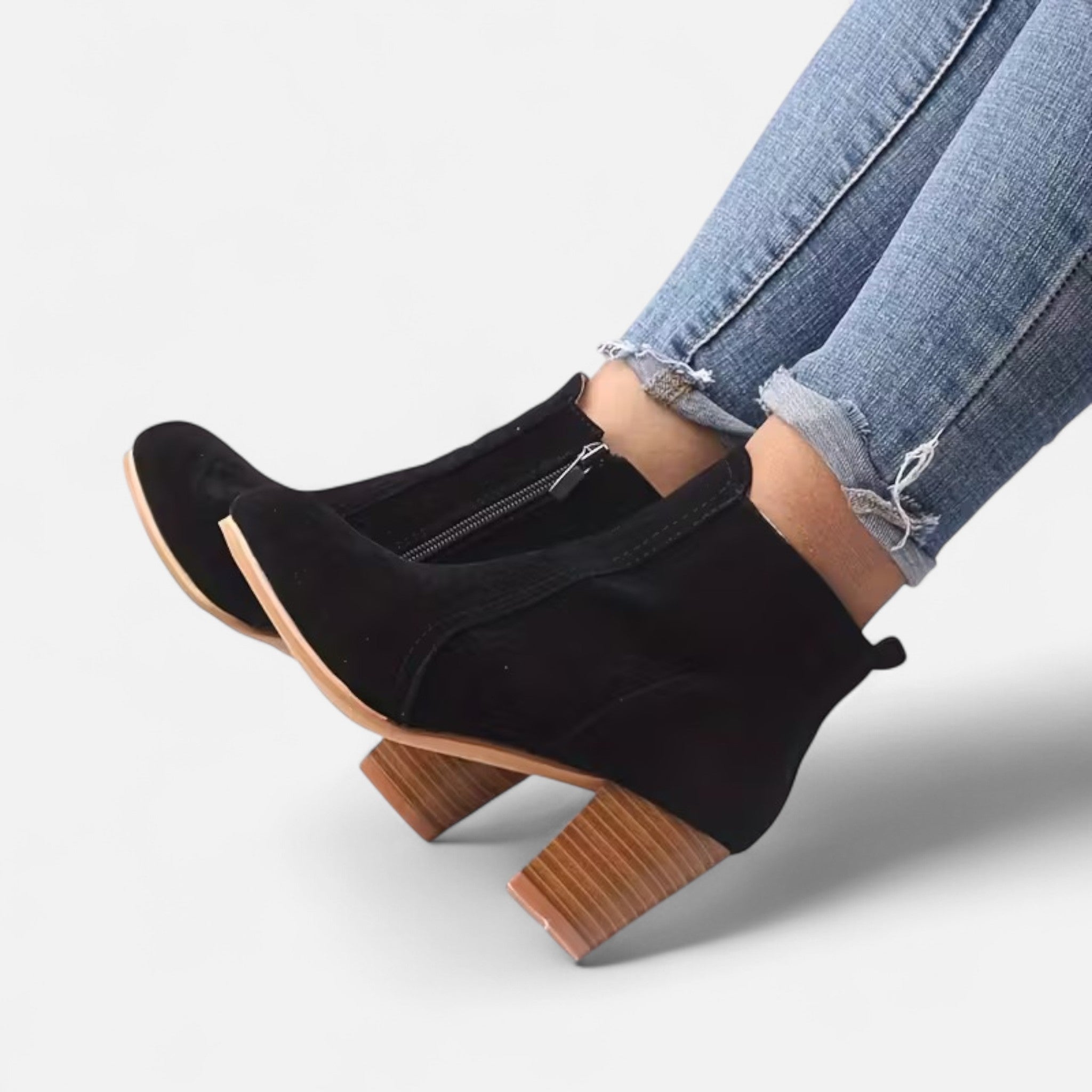 Sorique | Women’s Platform Ankle Boots with Block Heel